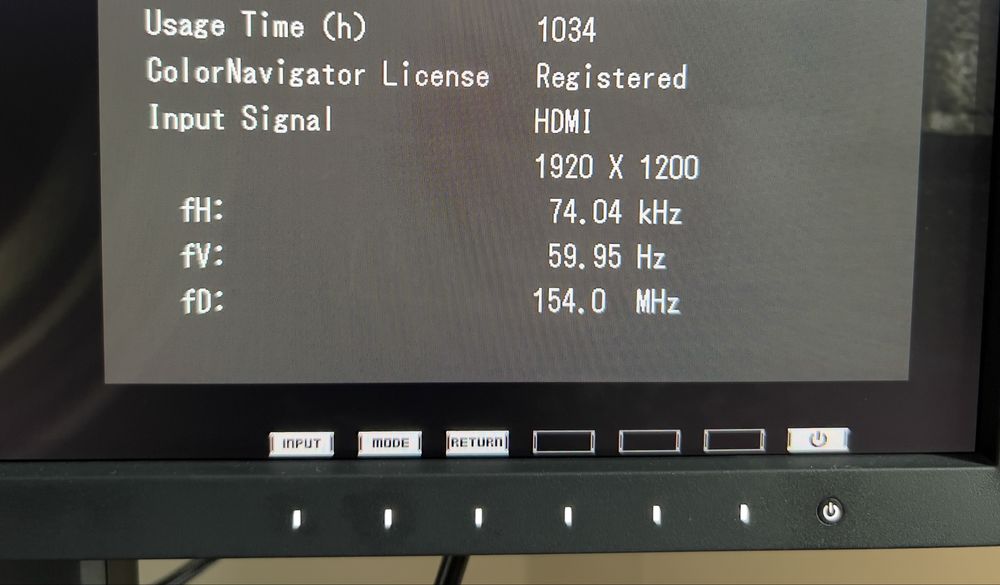 Eizo CS2420 24” przebieg około 1100 godzin
