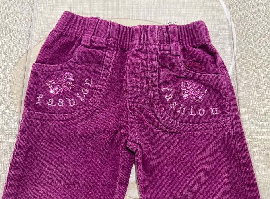 Calças de bombazina (12-18M)