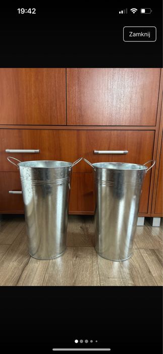 Wiadro donica metalowa ocynkowana