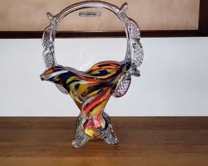 Ząbkowice Wazon / Patera / Koszyk Szklany Kolor