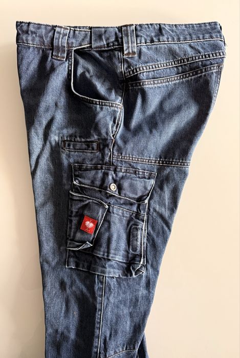 Jeansowe Spodnie robocze Engelbert Strauss, bawelniane, rozm 27(54S)