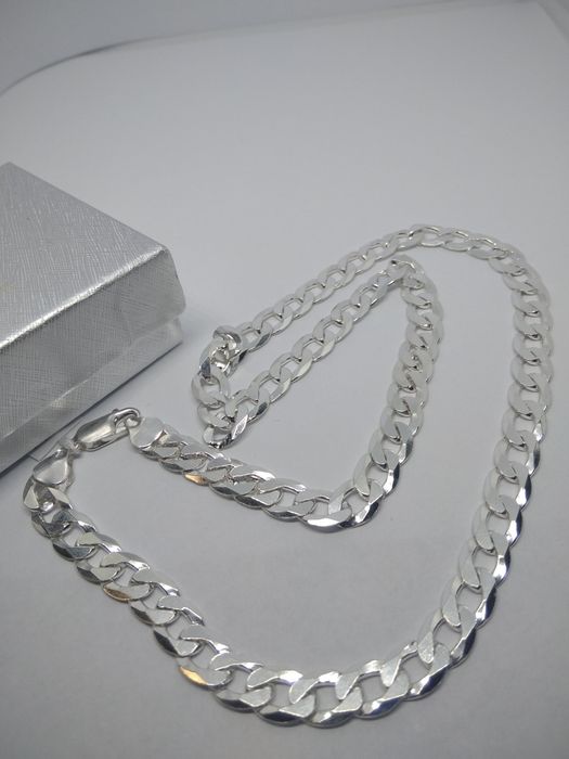 Srebrny męski łańcuszek pancerka srebro 925  długość 50 cm   492