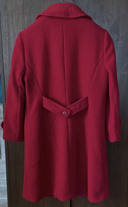 Płaszcz czerwony wełna 42 vintage