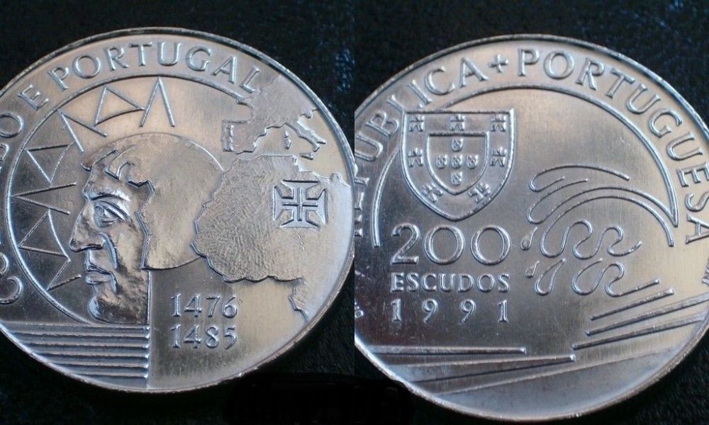 Moeda 200$00 - COLOMBO e PORTUGAL / 1991