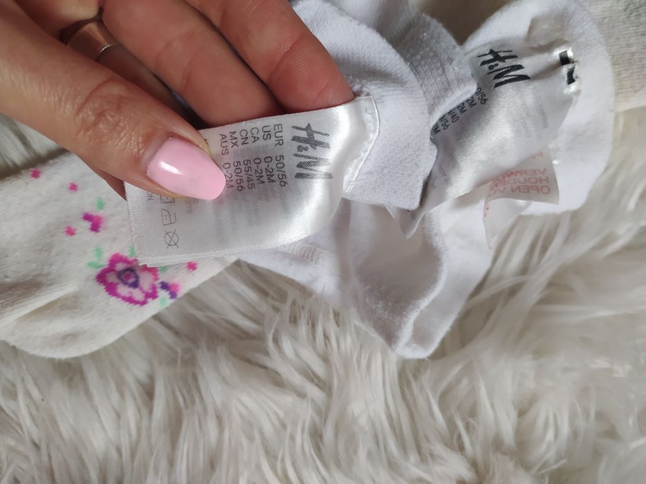 3 pary rajstop niemowlęcych H&M 50/56