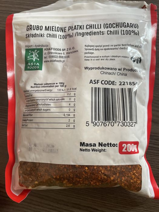 Gochugaru płatki chilli do kimchi