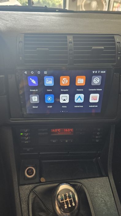Radio Android 14 com GPS BMW E39/X5 (Artigo Novo)