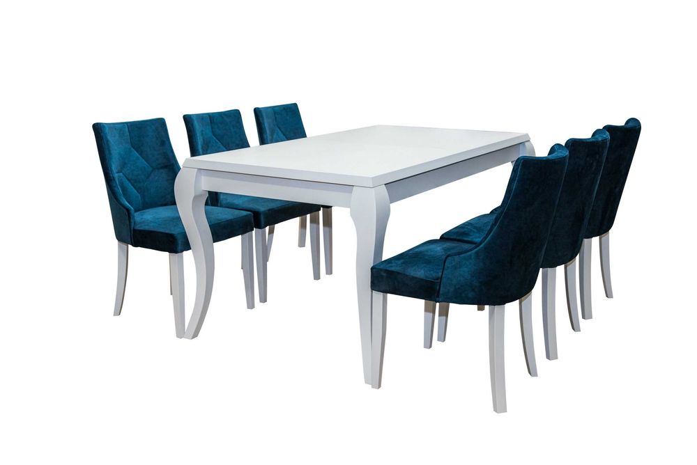 Stół LEONARDO Glamour i krzesła CELINE , różne kolory , PRODUCENT