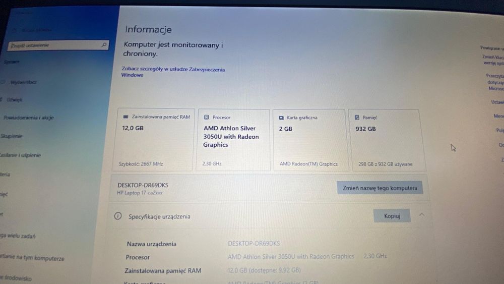 Laptop HP "17 ,Grafika 2 GB / 12 GB RAM