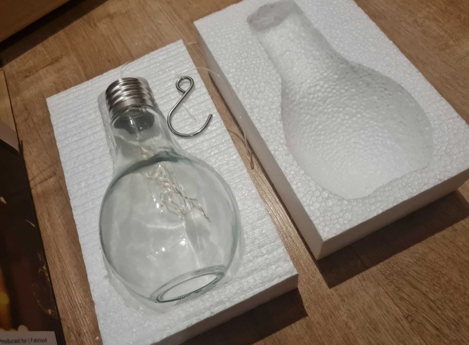 Dekoracyjna wisząca szklana żarówka LED zestaw 2 sztuk