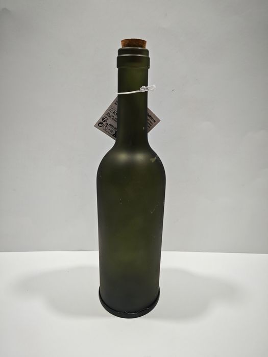 Matowa Butelka Ze Światłem Led 28 Cm Zielona