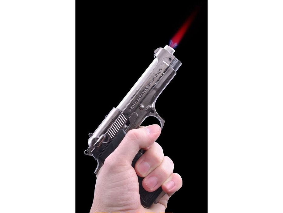 Зажигалка сувенирная пистолет Беретта Турбо пламя