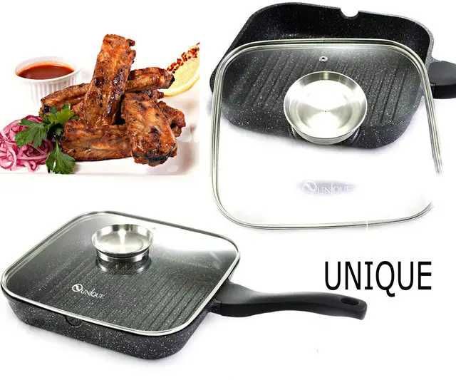 Сковорода гриль 28 см Unique UN-4012 сковородка сковорідка пательня