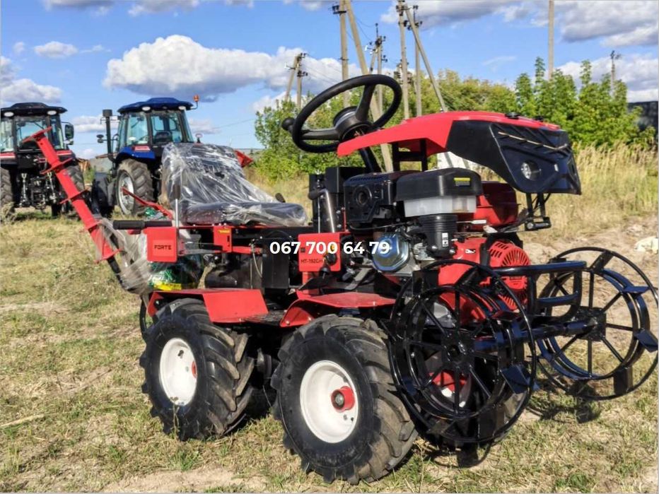 переломка мототрактор FORTE MT-192 GH PRO з гідравлікою на бензині Форте 18 к.с. карданна передача 4х4 + Безкоштовна доставка