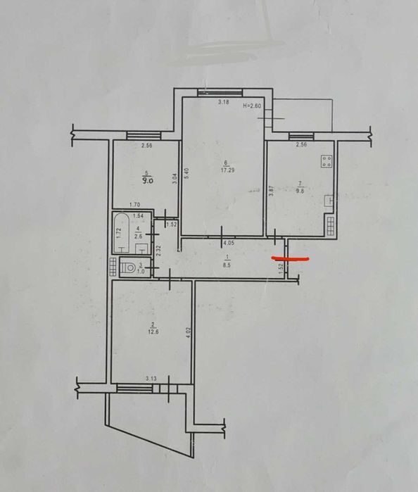 3-комнатная квартира на Днепропетровской дороге,