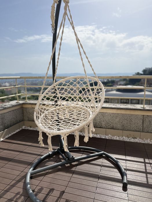 Cadeira suspensa de exterior 2 em 1 – estilo boho