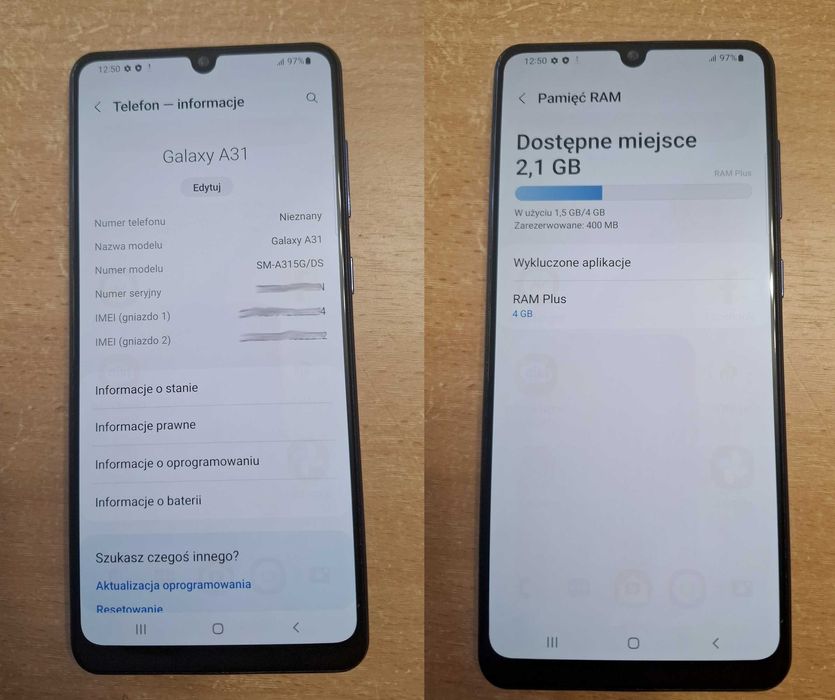 Samsung Galaxy A31 Prism Crush Blue 4G/128GB - niezawodny