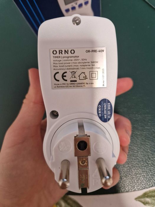 Programator czasowy Orno OR-PRE-409 – elektroniczny timer do gniazdka