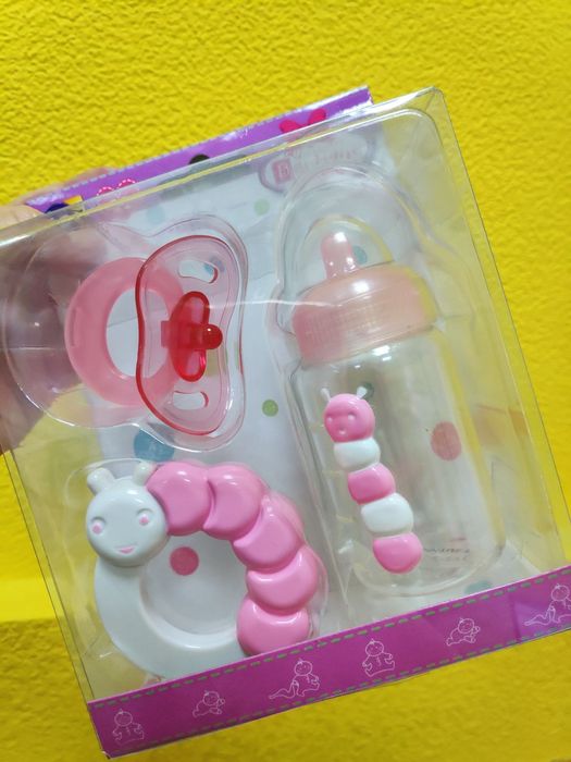 Набор пустышка погремушка бутылка для кукол