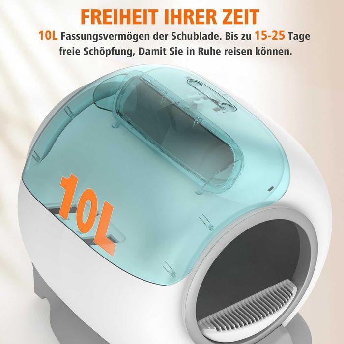 Micyox Samoczyszcząca się kuweta dla kota, , ekstra 65 l