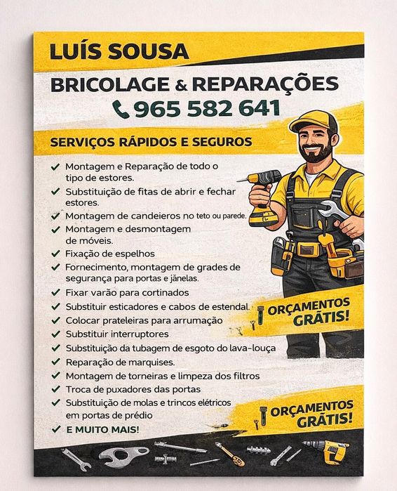 Faço todo o tipo de serviço