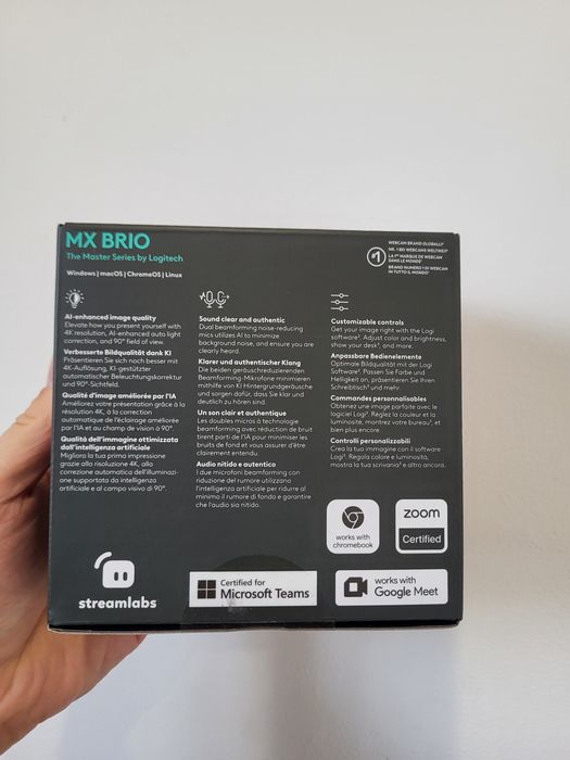 Kamera internetowa Logitech MX BRIO 4K nowa