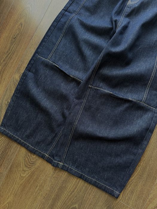 Широкі Джинси Raw Denim Jaded London Штани Джинсові Baggy Темно Сині Wide Leg Skater Y2K SK8 Racer Беггі Баггі Широкого крою Bootcut Буткат