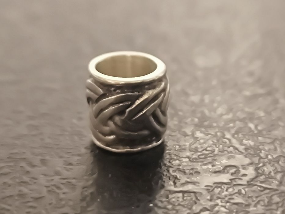 Koralik do brody włosów Srebro 925 Wikiński Rękodzieło BARBARIAN