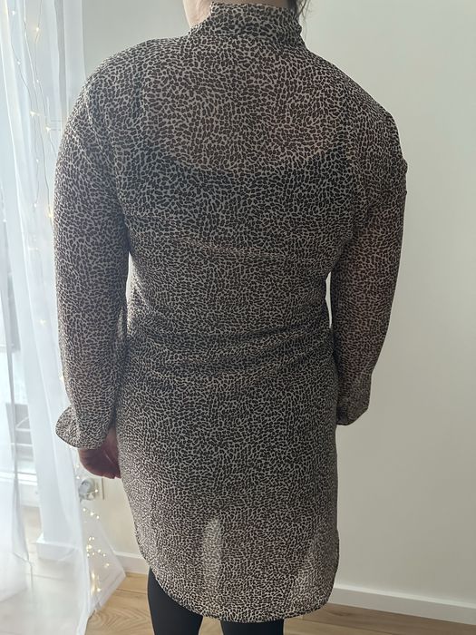 Leopardowa sukienka Sisley