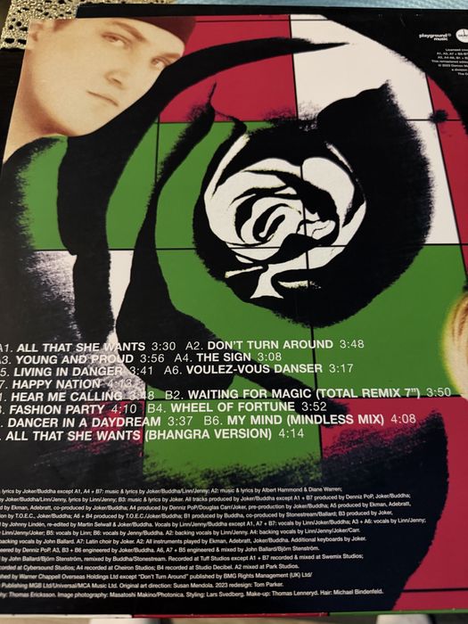 Ace Of Base - Happy Nation  U . S . Version -2 Clear Vinyl LP