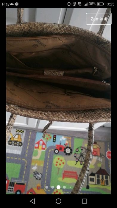 Torebka wezowa skora