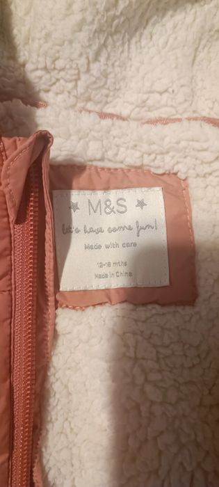 Детский демисезонный комбинезон М#S, на рост 83 см (12-18 месяцев)