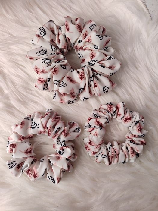 Scrunchie do włosów rozm XL Silk jedwabny