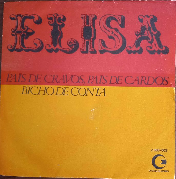 Elisa	- - - - -	País de Cravos, País de Cardos	- - - - -	Single