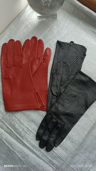 Перчатки лайковая кожа,перфорация.
