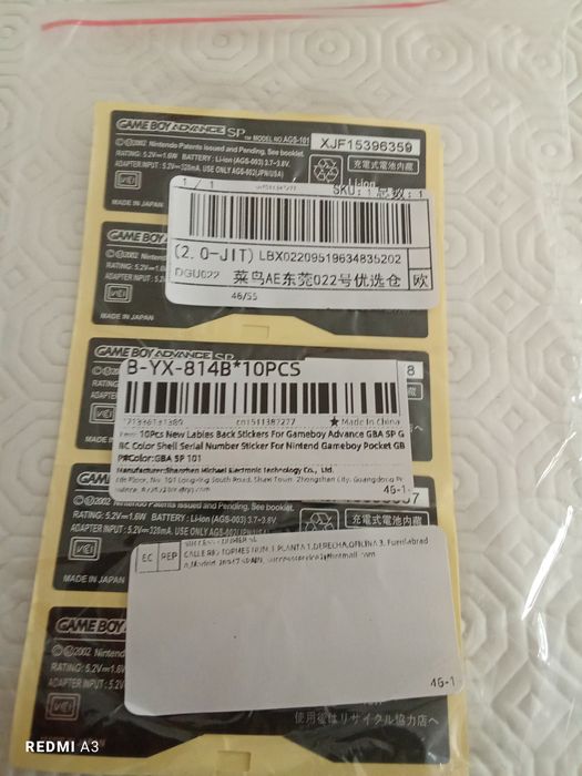 Capa transparente para GBA SP Gameboy Advanced SP64170346102147123