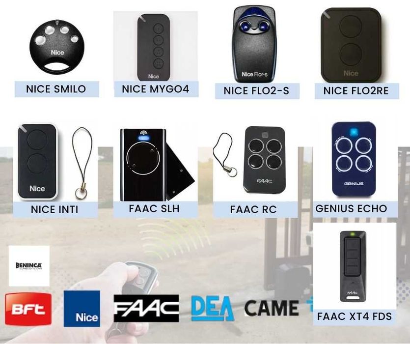 Пульти для воріт Nice, Came, Faac, Beninca, автоматика для воріт