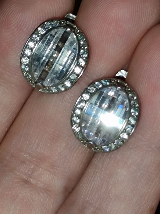 Stary wyrób - kolczyki - srebro 925 - vintage