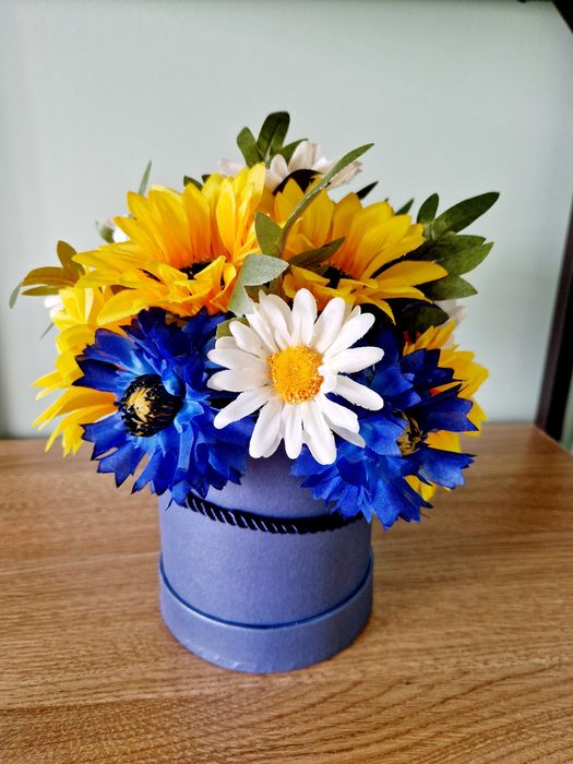 Flower box lato sztuczne kwiaty