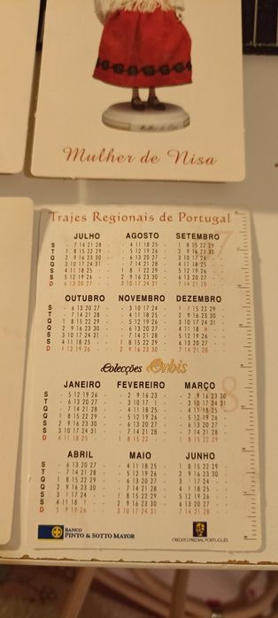Calendários de bolso antigos