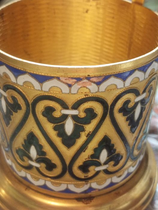 Позолоченные подстаканники времен СССР, 1958г,Ю.З. цена за  пару.