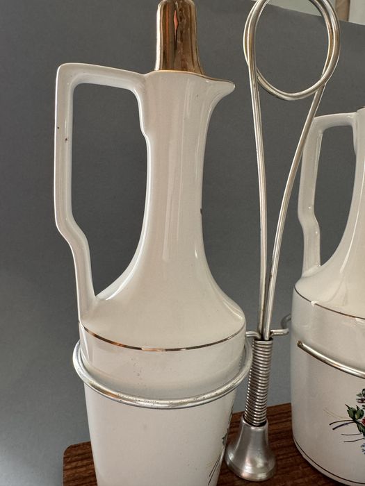 Galheteiro Porcelana pintado Mao