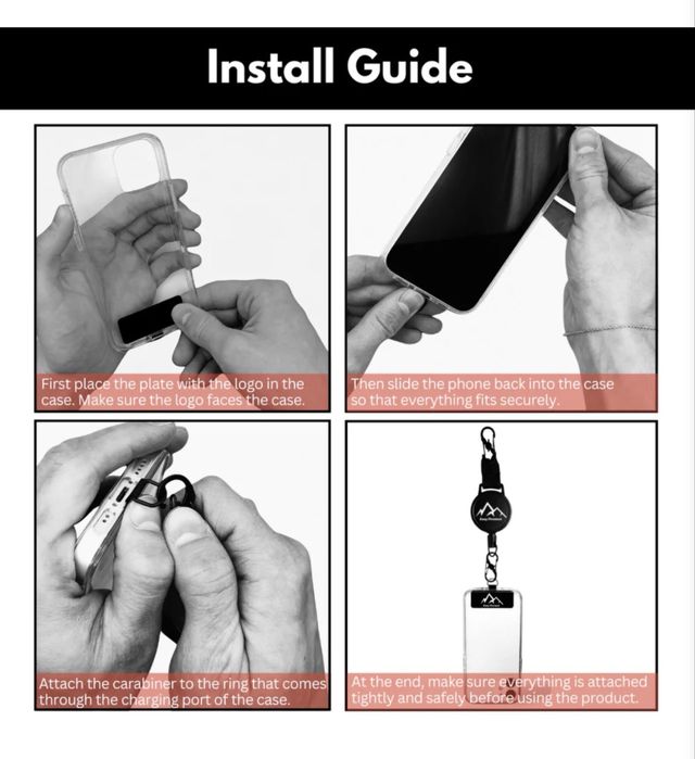 Correia Retráctil para Telemóvel Neve