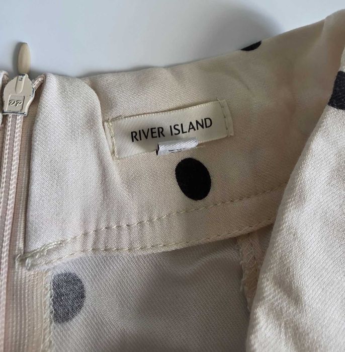 Spódnica midi River Island w grochy 100% wiskoza 32 XS