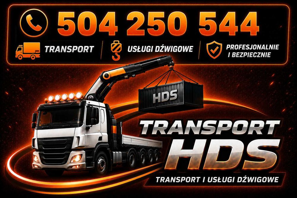 Usługi transportowe HDS, usługi dźwigowe, HDS 6,5T 14m