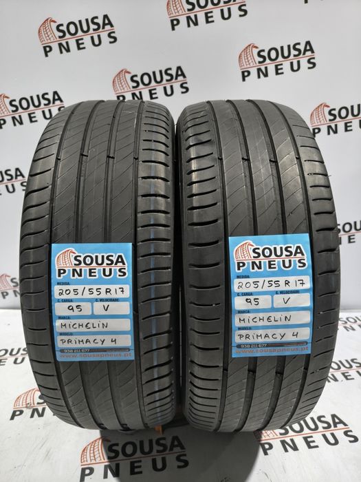 2 pneus semi novos 205-55R17 Michelin - Oferta dos portes