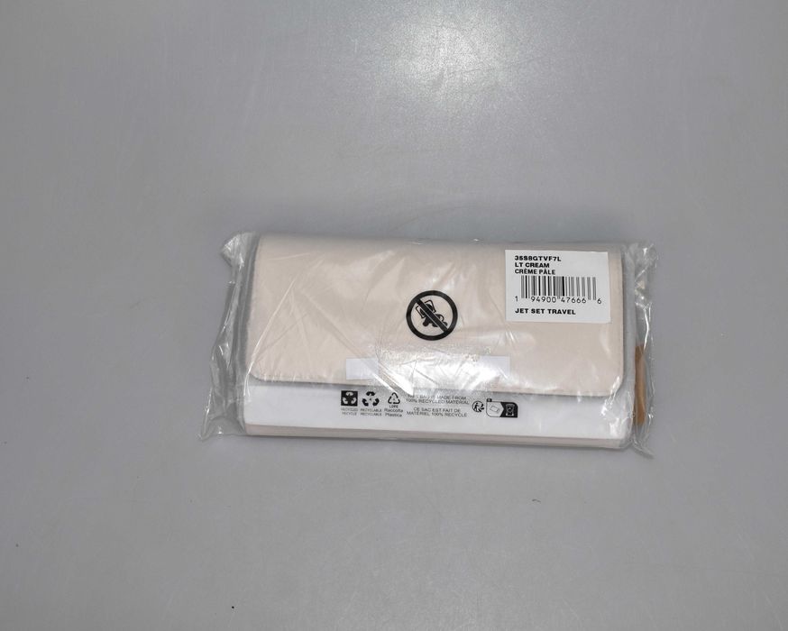 MICHAEL KORS Jet set Travel kremowy Portfel damski skórzany