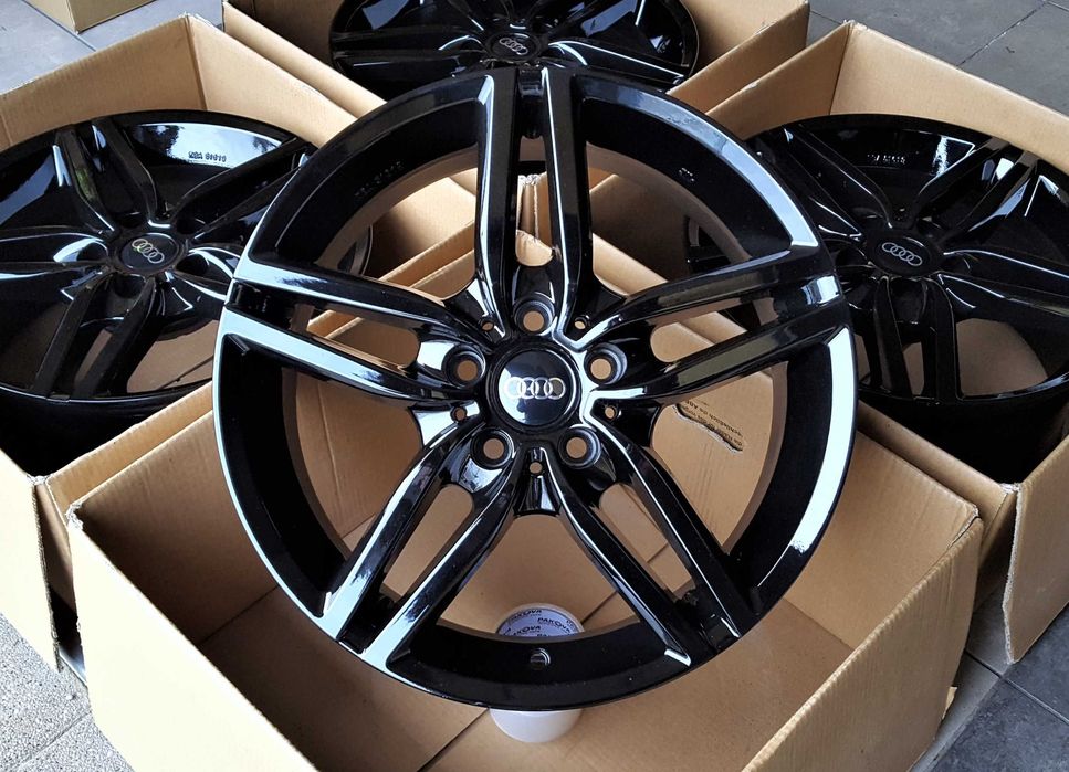 Alufelgi 17 5x112 Audi A4 A5 A6 A7 A8 Q3 Q5 VW Skoda Czarne ! 315#