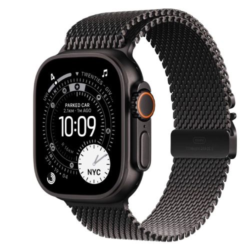 Milanese Loop Apple Watch Ultra 3 NEW Black Titanium / Titanium