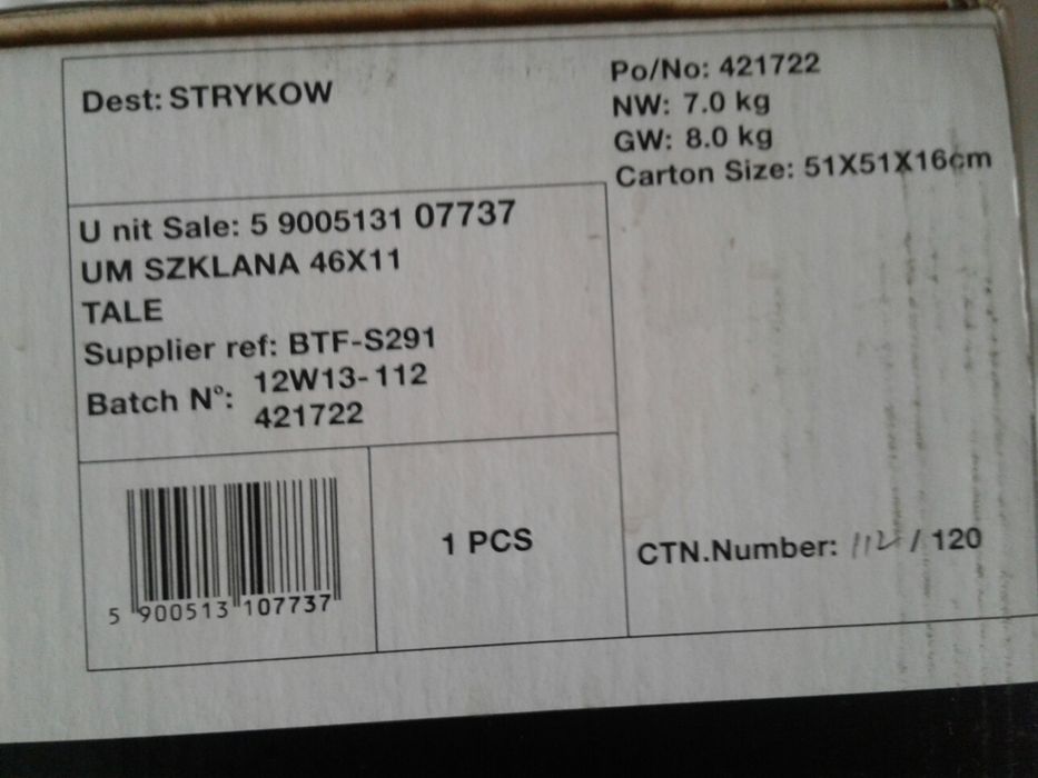 NOWA Umywalka SZklana